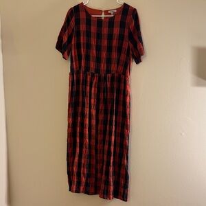 POLOGRAM Plaid Picnic Dress